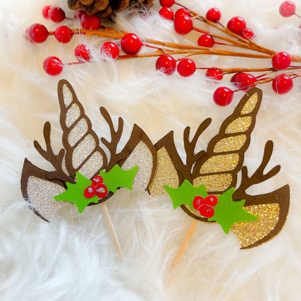 Reindeer Unicorn Toppers